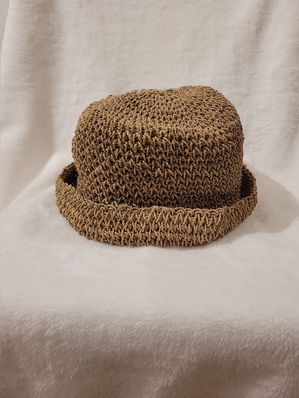 Wooden Ships of Hoboken Hand Knit Sea Grass Bucket Hat Honey Tan OS
